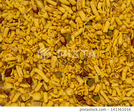 Khatta meetha namkeen textured background Khatta meetha namkeen textured background 141361016