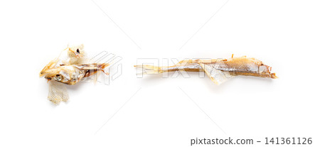 Dry smelt isolated, salted small herring, dried sardina, salted seafood, beer snacks stockfish Dry smelt isolated, salted small herring, dried sardina, salted seafood, beer snacks stockfish 141361126