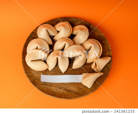Fortune cookies, lucky Chinese biscuits set Fortune cookies, lucky Chinese biscuits set 141361155