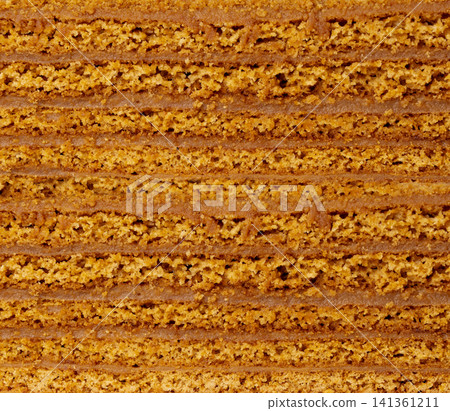Honey cake isolated, medovik dessert piece Honey cake isolated, medovik dessert piece 141361211