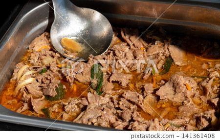 Korean beef bulgogi in paper bowl Korean beef bulgogi in paper bowl 141361408