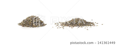 Dry lavender flowers isolated, lavandula perfume buds, petals, fragrance lilac blossoms, herbs Dry lavender flowers isolated, lavandula perfume buds, petals, fragrance lilac blossoms, herbs 141361449