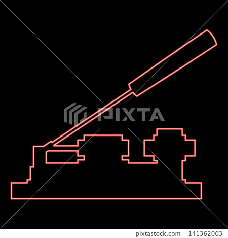 Neon nut cracker nutcracker red color vector illustration image flat style Neon nut cracker nutcracker red color vector illustration image flat style 141362003