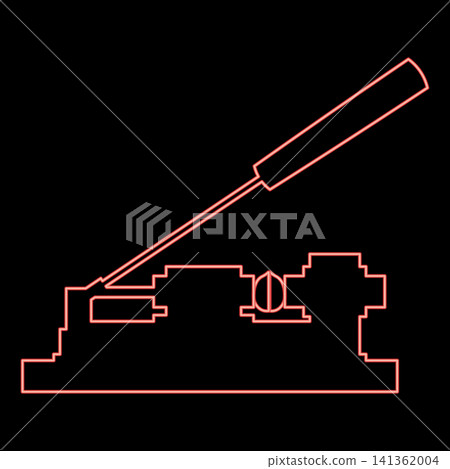 Neon nut cracker nutcracker red color vector illustration image flat style 141362004