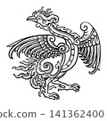 Thai Traditional Bird line Art 141362400