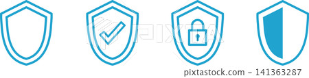 Shield/Protection/Security Icon (Blue) Shield/Protection/Security Icon (Blue) 141363287