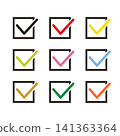 Checkbox illustration set 141363364