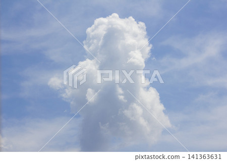 It is a blue sky with fluffy clouds. It is a blue sky with fluffy clouds. 141363631