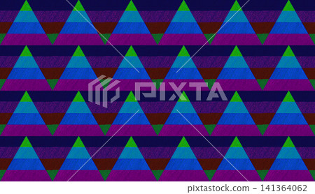 Colorful bordered equilateral triangle seamless pattern 1-12 141364062