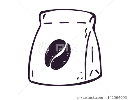 Coffee Bean Bag Hand Drawn Doodle Clipart Coffee Bean Bag Hand Drawn Doodle Clipart 141364093