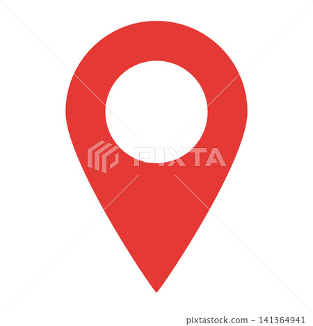 Red map pin icon (location information, map, GPS, navigation) Red map pin icon (location information, map, GPS, navigation) 141364941