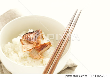 Baked salmon and rice Baked salmon and rice 141365208