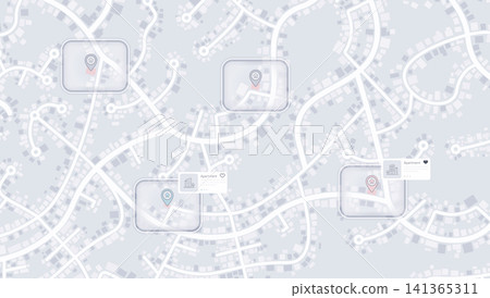 Digital Property Search Map with Apartment Listings in Suburban District 141365311