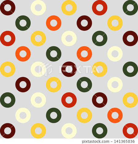 Seamless abstract geometric background with circles. This modern minimalist vector pattern features elegant polka dots and a circular grid, resulting in a luxury design. Seamless abstract geometric background with circles. This modern minimalist vector pattern features elegant polka dots and a circular grid, resulting in a luxury design. 141365836
