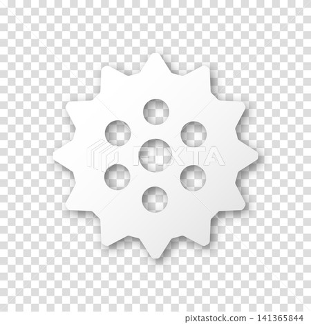 Gear icon, flat design. Machine sprocket gear icon. Realistic vector cogwheel sign symbol on a transparent background. Gear icon, flat design. Machine sprocket gear icon. Realistic vector cogwheel sign symbol on a transparent background. 141365844