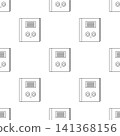 outline school notebook seamless pattern 141368156