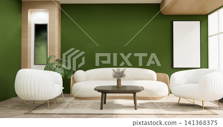Minimalist Green Living Room Interior Design have sofa modern and decoration. 3D rendering Minimalist Green Living Room Interior Design have sofa modern and decoration. 3D rendering 141368375