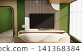 Minimalist Green Living Room Interior Design have sofa modern and decoration. 3D rendering 141368384