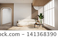 sofa armchair minimalist designin living room interior muji style.3D rendering 141368390