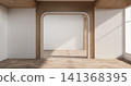 Muji style, Empty wooden room,Cleaning japandi room interior, 3D rendering 141368395
