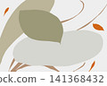 Scandinavian-style autumn botanical background 141368432