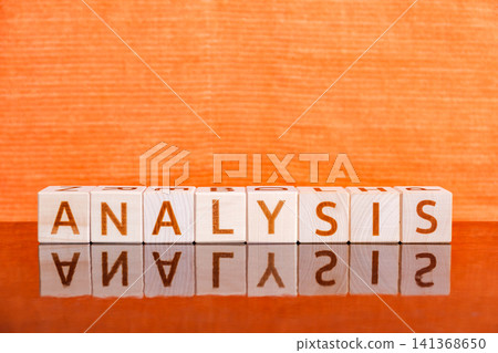 motivational word Analysis made of letters on wooden cubes 141368650
