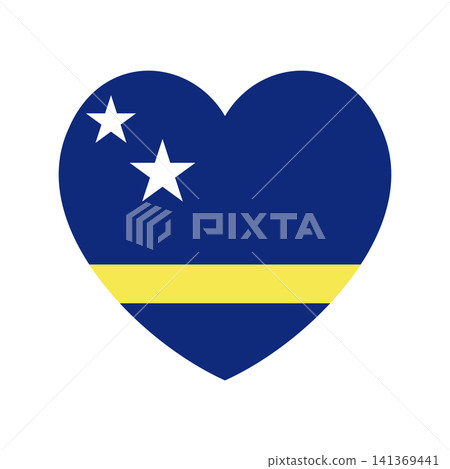 Flag of Curacao heart shaped icon, sticker. Curacao flag island badge, button in heart shape. National Curacao flag heart banner. Flag of Curacao heart shaped icon, sticker. Curacao flag island badge, button in heart shape. National Curacao flag heart banner. 141369441