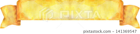 Watercolor yellow ribbon Watercolor yellow ribbon 141369547