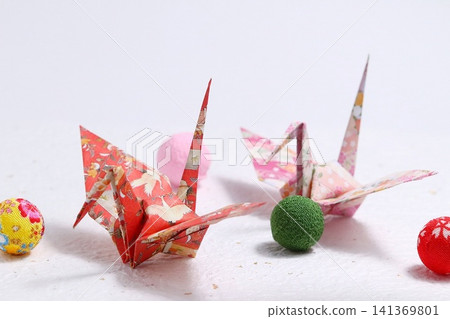 Japanese-style origami crane Japanese-style origami crane 141369801