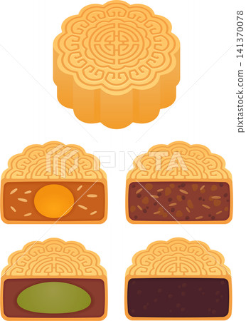 Mooncakes with different fillings Mooncakes with different fillings 141370078