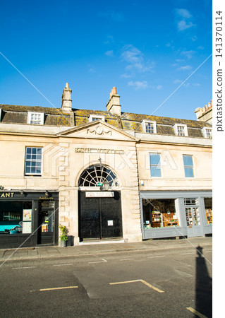 Historic honey-colored stone buildings: The cityscape of Bath, a UNESCO World Heritage Site in the UK. Historic honey-colored stone buildings: The cityscape of Bath, a UNESCO World Heritage Site in the UK. 141370114