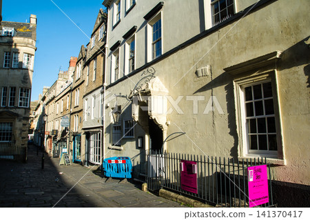 Historic honey-colored stone buildings: The cityscape of Bath, a UNESCO World Heritage Site in the UK. Historic honey-colored stone buildings: The cityscape of Bath, a UNESCO World Heritage Site in the UK. 141370417