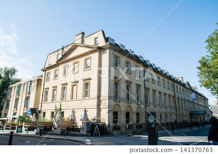 Historic honey-colored stone buildings: The cityscape of Bath, a UNESCO World Heritage Site in the UK. Historic honey-colored stone buildings: The cityscape of Bath, a UNESCO World Heritage Site in the UK. 141370763