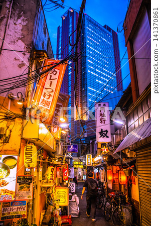 Tokyo cityscape in Japan - View of the drinking district "Sancha 3rd Street" (Sangenjaya Triangle Area) right next to Sangenjaya Station Tokyo cityscape in Japan - View of the drinking district "Sancha 3rd Street" (Sangenjaya Triangle Area) right next to Sangenjaya Station 141370861
