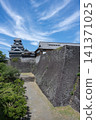 Kumamoto Castle keep under a clear blue sky, Kumamoto Prefecture 141371025