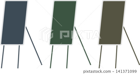 Blank chalkboard menu easel mockup template set for restaurant advertising presentation Blank chalkboard menu easel mockup template set for restaurant advertising presentation 141371099