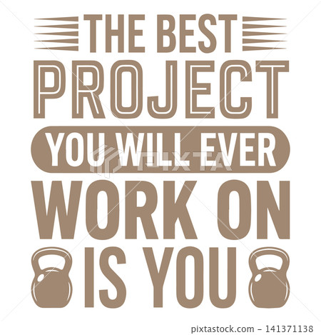 Motivational Typography with Kettlebells during Workout for Personal Growth Vector Illustration Motivational Typography with Kettlebells during Workout for Personal Growth Vector Illustration 141371138