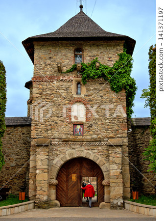 entrance to the monastery in Moldovita entrance to the monastery in Moldovita 141371197