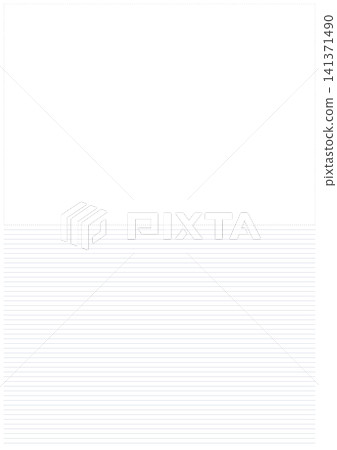 Half lined notebook page journal template layout on transparent background Half lined notebook page journal template layout on transparent background 141371490