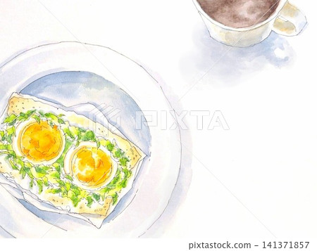 雞蛋和捲心菜橫切面三明治 雞蛋和捲心菜橫切面三明治 141371857
