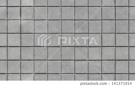 Evenly spaced square concrete pavers form a repeating seamless pattern Evenly spaced square concrete pavers form a repeating seamless pattern 141371914