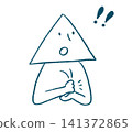 A graphic recording-style illustration of a Pyramid Head figure that conveys shock and surprise. 141372865