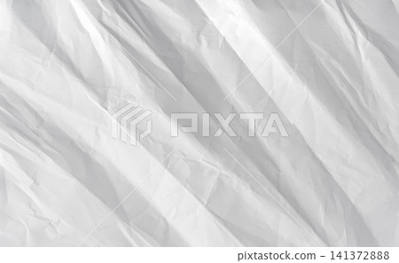 White crumpled paper background, blank wrinkled sheet White crumpled paper background, blank wrinkled sheet 141372888