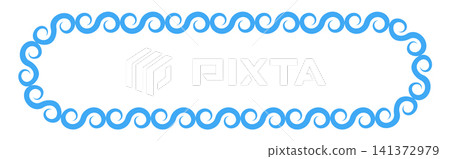 Ancient Greek border, old roman geometric frame 141372979