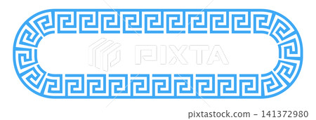 Ancient Greek border, old roman geometric frame 141372980