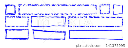 Grunge brush stroke square frames, rectangle borders Grunge brush stroke square frames, rectangle borders 141372995