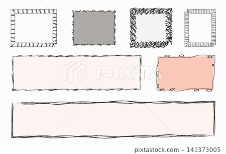 Grunge brush stroke square frames, rectangle borders Grunge brush stroke square frames, rectangle borders 141373005