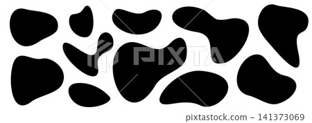 Round organic blob shapes, abstract irregular vector forms Round organic blob shapes, abstract irregular vector forms 141373069