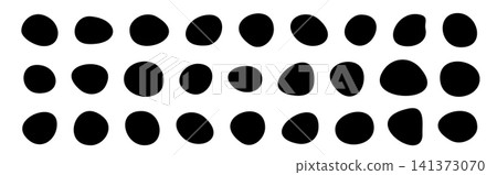 Round organic blob shapes, abstract irregular vector forms Round organic blob shapes, abstract irregular vector forms 141373070