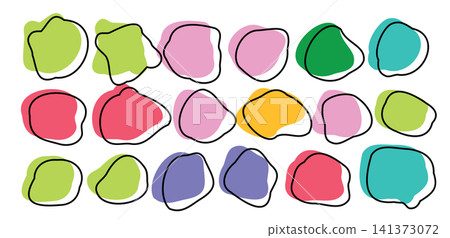 Round organic blob shapes, abstract irregular vector forms Round organic blob shapes, abstract irregular vector forms 141373072